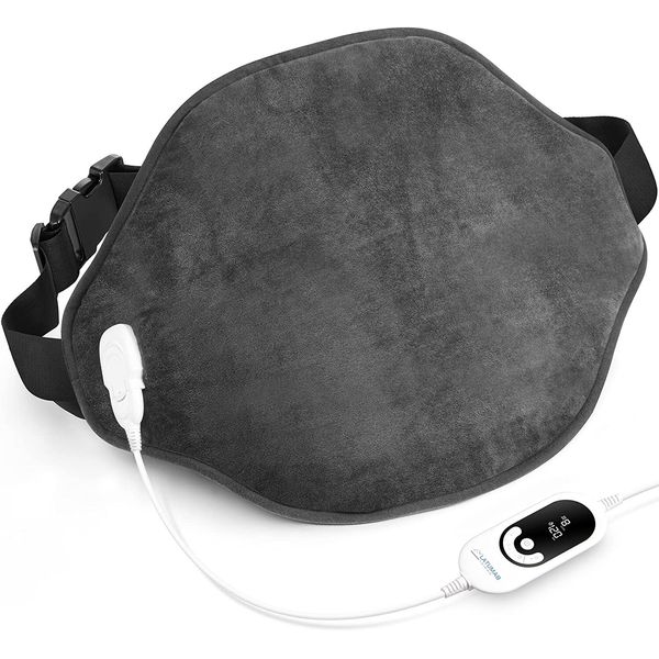  Heating Pad for Back Pain Relief, Large Electric Heated Back Wrap w/ Strap