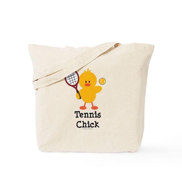 CafePress Tennis Chick Tote Bag Natural Canvas Tote Bag, Reusable Shopping Bag