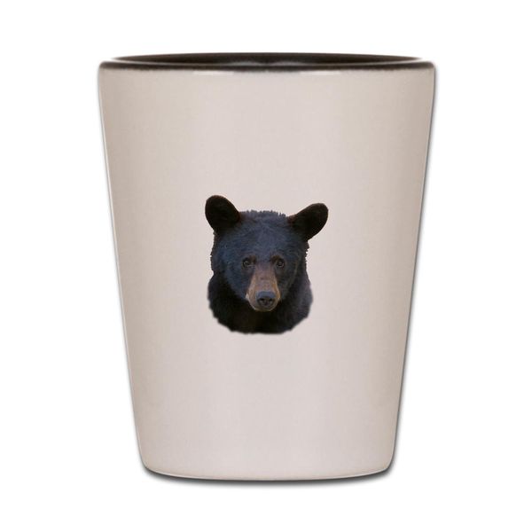 CafePress Black Bear Unique and Funny Shot Glass
