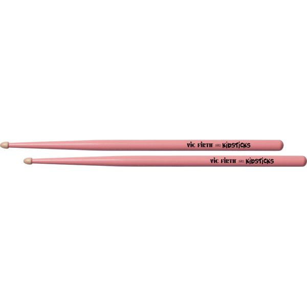 Vic Firth Kidsticks American Hickory Wood Tip Drumstick - Pink Finish