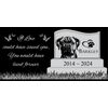 Pet memorial Engraved Marker, headstone Granite gravestone, Newfoundland