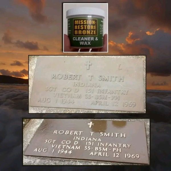 Bronze Headstone Plaque Restoration