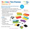 Learning Resources Rainbow Ten-Frames Classroom Set, Ages 5+, 10 Connectible Ten Frames and Counters, Maths Teaching Aids, Classroom Essentials