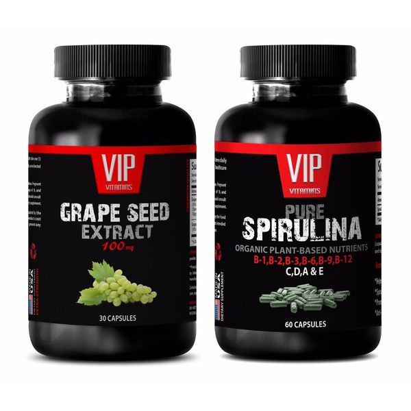 Immune support coenzyme q10 - GRAPE SEED EXTARCT – SPIRULINA COMBO - grape seed