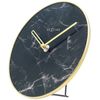NexTime Table/Wall Clock-Diameter 20 cm-Glass/Metal-Black-'Marble, 20 x 0.8 cm
