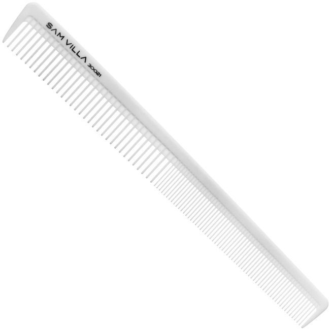 Sam Villa Artist Series Professional Detailing & Hair Parting Comb, Ivory