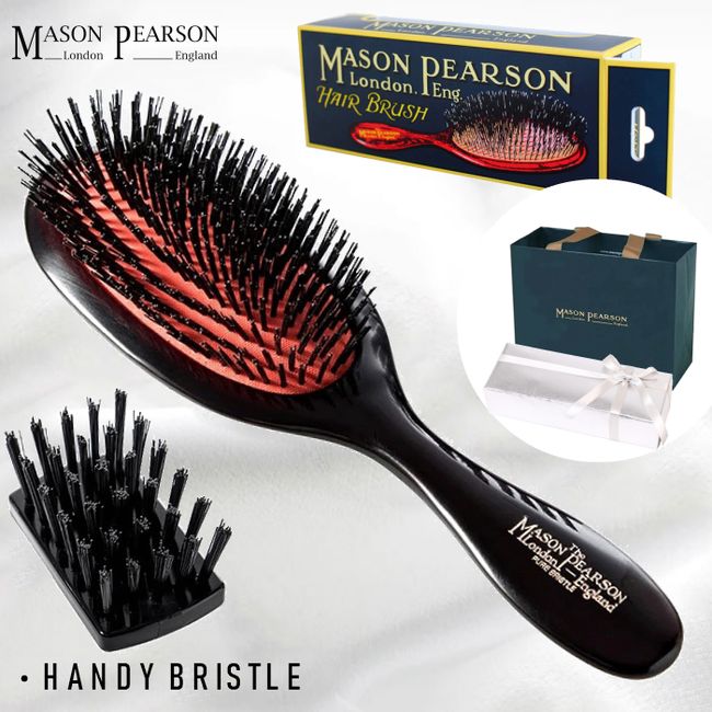 10x points ★ [Same-day shipping / Domestic authorized dealer] MASON PEARSON Hair Brush Comb HANDY BRISTLE DARKRUBY