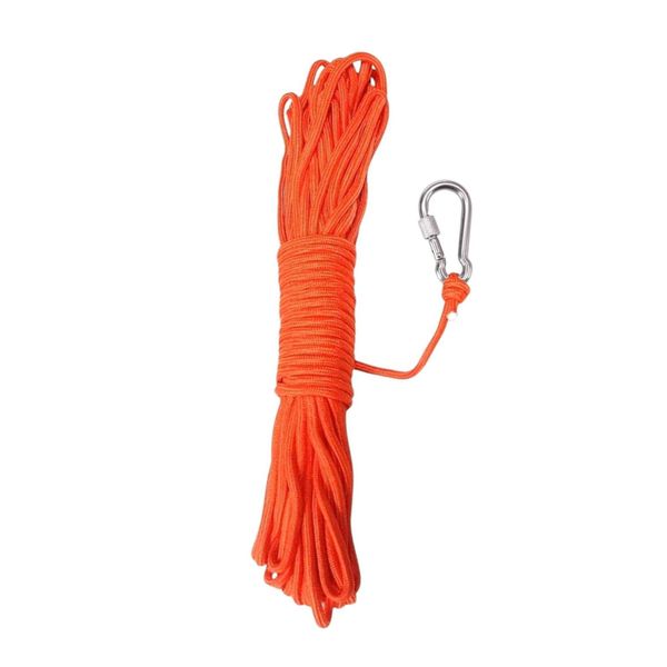 BeGrit Rope Anchor Mooring Rope Floating Multi-Purpose Rope 6mm Tent Guy Rope Kayak Canoe Tow Line with Aluminum Lock Carabiner 10m