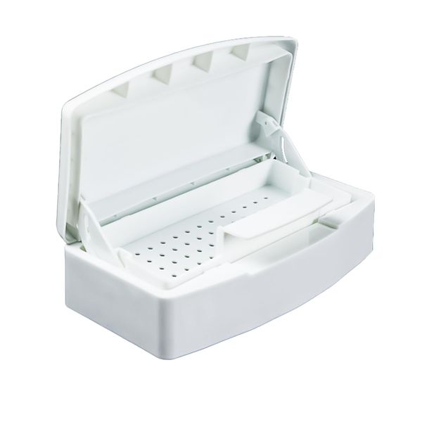 HAICN Nail Hair Beauty Tools Plastic Clean Sterilizing Storage Box Manicure Tools Germicidal Clear Lid Disinfectant Tray for Cleaning Tools