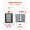 Double 35QTx2 Pullout Waste Container Under Cabinet Kitchen Trash Can Soft Close