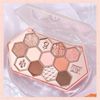 YAYAMIYA Eyeshadow, Cute Eyeshadow, Honeycomb Eyeshadow, 12 Colors, Makeup Palette, Honeysugar Tea Powder, Eyeshadow, INS Eyeshadow, Blush Dual Use, Korean Cosmetics, Pink, Eyeshadow, Waterproof, Sweat Resistant, High Color, Long Lasting, Eyeshadow, 0.4 o