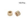 TOP-VIGOR 100Pcs Threaded Insert Knurled Nuts, M4 x 4mm x 6mm OD Brass Female Thread Knurled Nuts, Embedment Nut Insert for 3D Printer