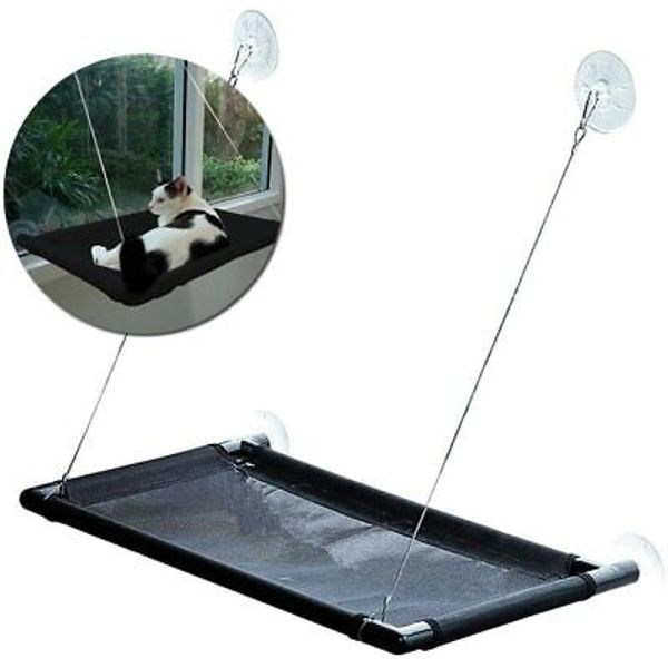 Pet Kitty Kitten High Hammock Window Cushion Bed Hanging Shelf Cat Perch Seat