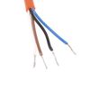 Sourcingmap M8 Female Straight 4 Pins Connector Aviation Socket Electrical Cable 5M Yellow