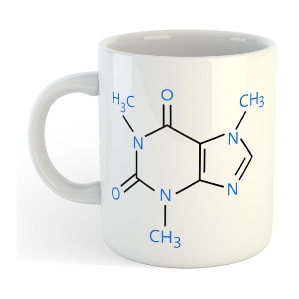 Caffeine Molecule Structure | Funny Gift Idea Cup Tea Coffee | 11oz White Mug