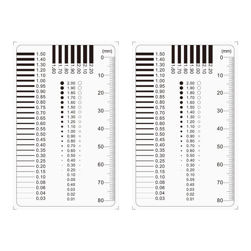 Crack Width Ruler, Crack Monitor, Set of 2, Expert Scale Ruler and ...