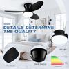 Ceiling Fans with Lights 36" Low Profile Ceiling Fan with Light & Remote 3500LM