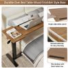 Height Adjustable Overbed Bedside Desk Movable Sofa Laptop Table Folding Tilting