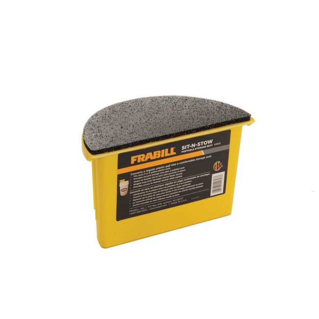 Frabill Sit-N-Stow | Padded Storage Bucket Lid for Comfortable Seating and Additional Storage , Yellow