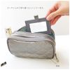 At First AF8339 Double Zipper Pouch, Clarte, Shiny Gray
