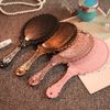 Creative Retro Mirror Makeup Mirror Portable with Makeup Mirror (Brown)