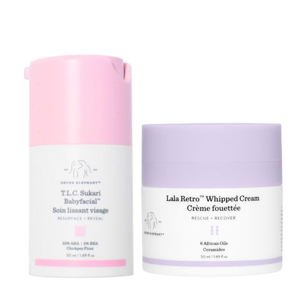 Skin Care Retro Renew Facial Duo with TLC Sukari Babyfacial 50 ml and Lala Retro Whipped Cream Facial Moisturizer 50 ml