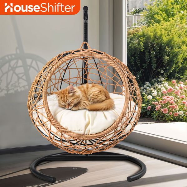 Indoor Cat Hanging Swinging Beds Small Pet Hammock Egg Chairs Waterproof Cushion