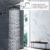 BRIGHT SHOWERS Rain Shower Head, 9 Inch High Pressure Waterfall Showerhead with Adjustable Angle and Anti-clogging Silicone Nozzles, Luxury Bathroom Overhead Shower, Oil-Rubbed Bronze