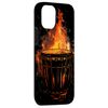 iPhone 15 bongo drum floor tom Cajón with fire for drummer musicians Case