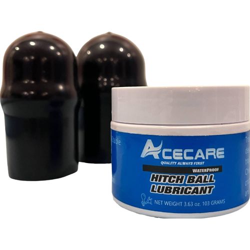 ACECARE 3.63oz Trailer Hitch Lubricant with 2 PCS of Hitch Ball Cover - Reduces Friction & Wear on Balls, Pins, Locks | Essential Camper & Travel Accessory