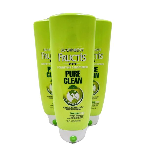 3 garnier fructis pure clean conditioner 13oz ea scuffed exterior