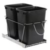 Double Pullout Trash Can for Under Kitchen Cabinet 35 Quart Garbage Recyling Bin