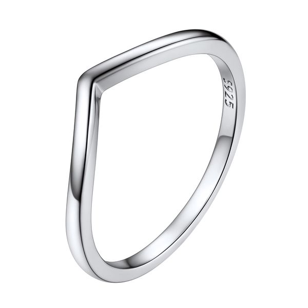 PROSILVER Knuckle Pinky Ring for Women Silver Promise Ring Dainty Wishbone Toe Rings