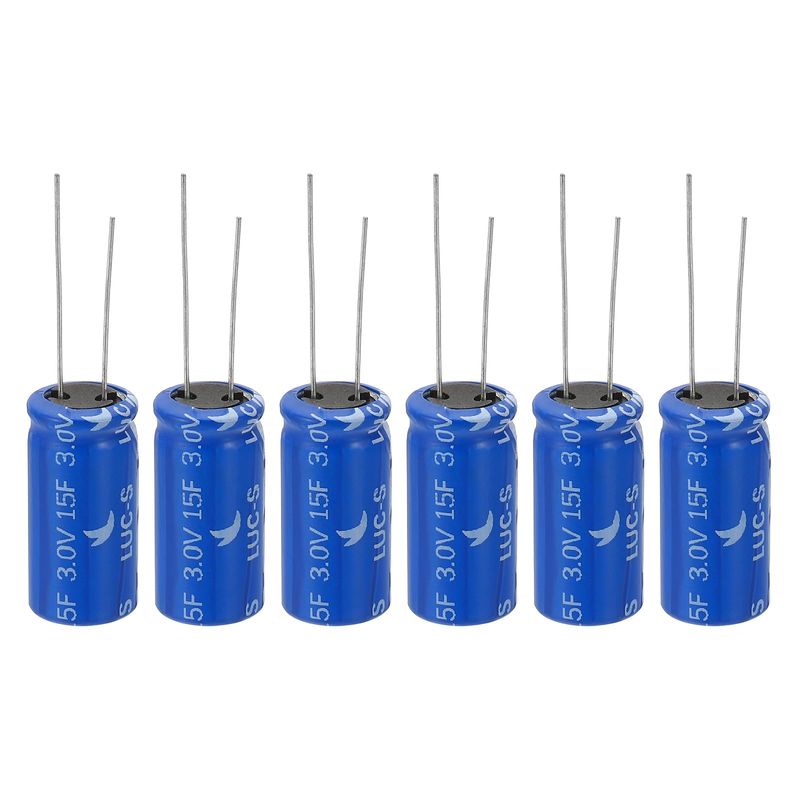 PATIKIL 6 Pcs 3V 15F Super Capacitor,0.51 x 0.51 x 0.98