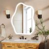 Chic Cloud-shape LED Bathroom Mirror Adjustable 3 Color Vanity Mirror w Demister