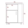 Tuhome Modern Engineered Wood Black Kit Lower Microwave Cabinet