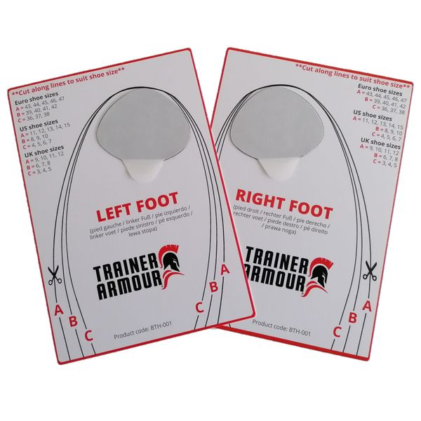 Big Toe Hole Preventer for Running Shoes and Fabric Footwear. White self-Adhesive Patches with a Clever applicator. Strong and unnoticeable When Fitted. Also for Footwear Repair