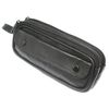 Soft Black Goat Leather Double Spectacle Glasses Case with Belt Loops - Key Ring Loop
