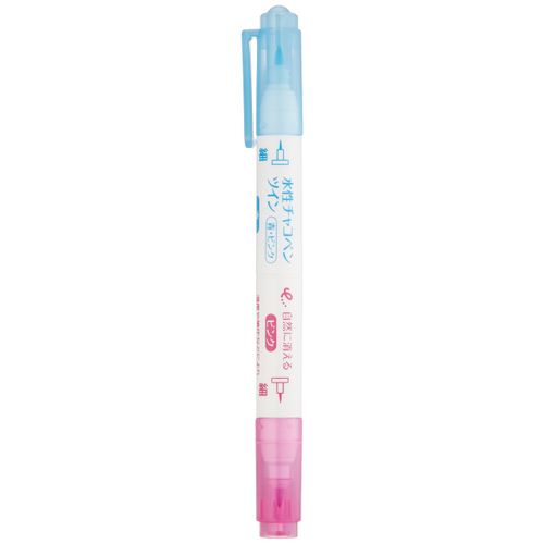 Clover 24-436 Water-Based Chacopen Twin, Fine Point, Blue and Pink