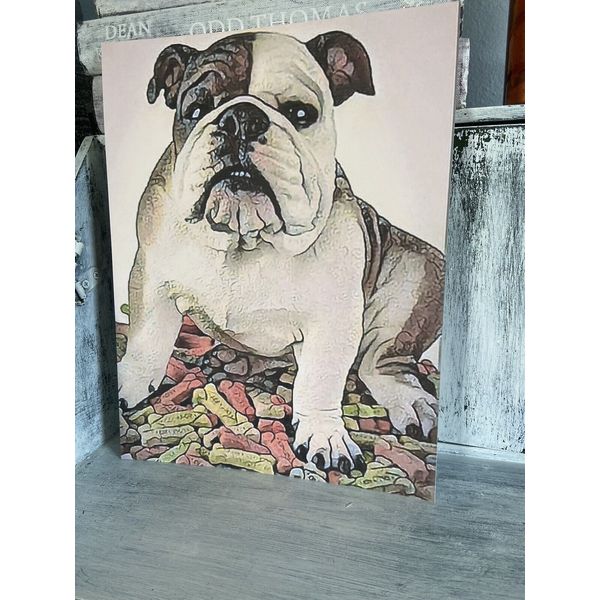 Bulldog Art Print 8x10  Pet Portrait