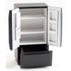 Dollhouse Miniature Black Refrigerator with Freezer on Bottom
