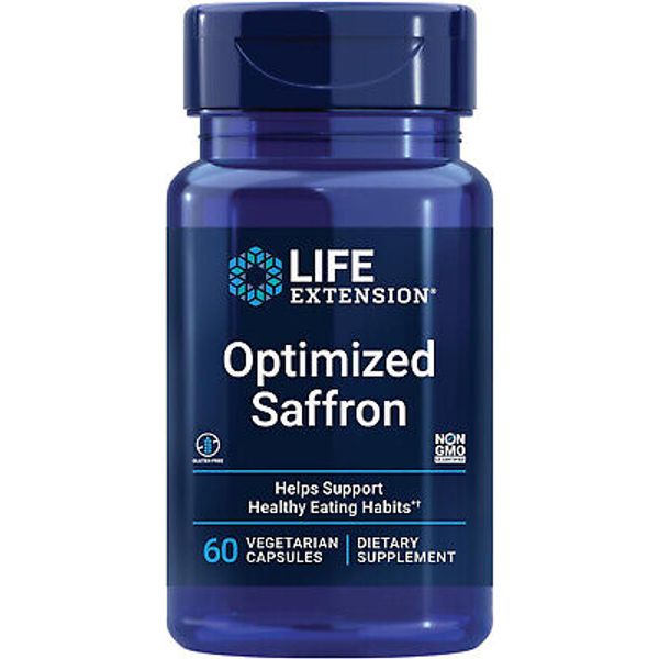 Life Extension Optimized Saffron, saffron extract 60 veg capsules