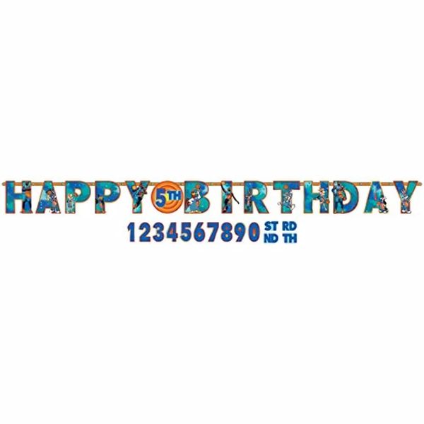 Space Jam Letter Banner - 10 1/2' x 10" | Multicolor | 1 Pc.
