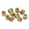 uxcell Knurled Insert Nuts M5 x 6mm L x 7mm OD Female Thread Brass Embedded Nuts 30pcs