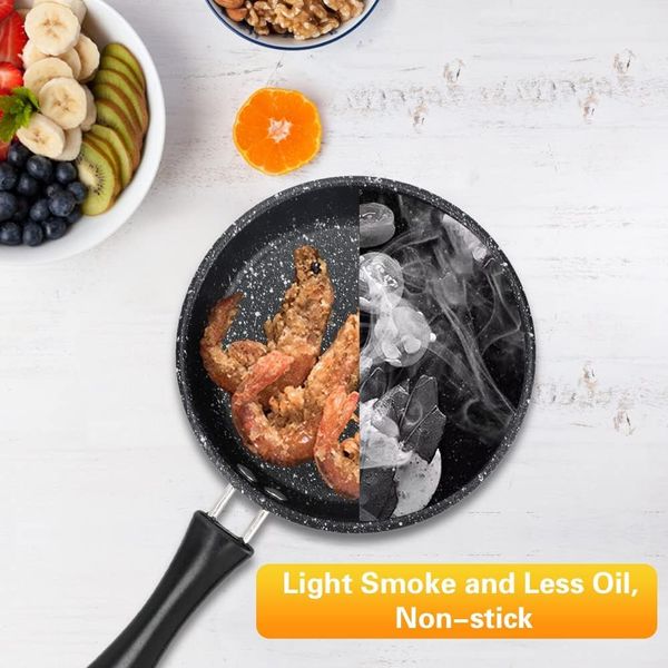 KIPIDA Mini Bratpfanne, 14 cm Klein Pfanne Antihaft Eierpfanne Frying Pans Omelette Pfanne Antihaftbeschichtung Spiegeleipfanne für Eiern Speck Schinkenscheiben Steaks,Gasherd und Induktion Kompatibel