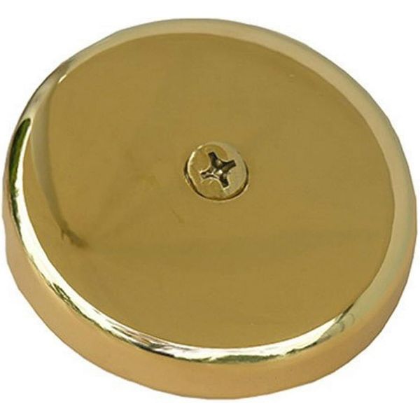 Polished Brass Bathtub Drain Waste Overflow Plate One Hole Trim Universal Fit