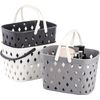 Hacaroa 3 Pack Portable Shower Caddy with Handles, Plastic Tote Storage Basket