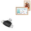 BoxWave Smart Gadget Compatible with Changingtouch Smart Display F16s (15.6 in) - AllReader SD Card Reader, microSD Card Reader SD Compact USB - Jet Black