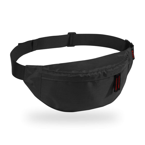 NZII Running waist pack,Fanny Pack for Men Women,Lightweight Belt Bag for Travel Sports Hiking (355 Blak)