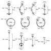 XiAoMiNiNg 74pcs Piercing Kit 14G16G Belly Button/Septum Piercing Kit for all piercings (Stainless steel color)
